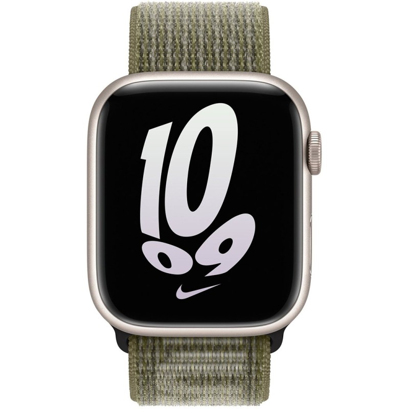 Ремінець Apple Watch 45mm Sequoia/Pure Platinum Nike Sport Loop