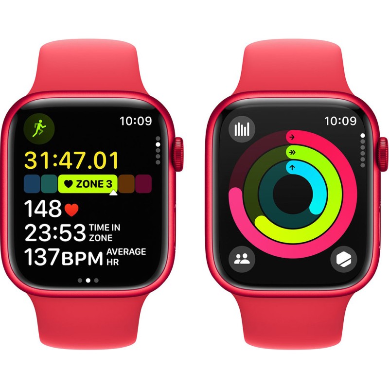 Смартгодинник Apple Watch Series 9 GPS 45mm RED Aluminium Case with RED Sport Band – M/L